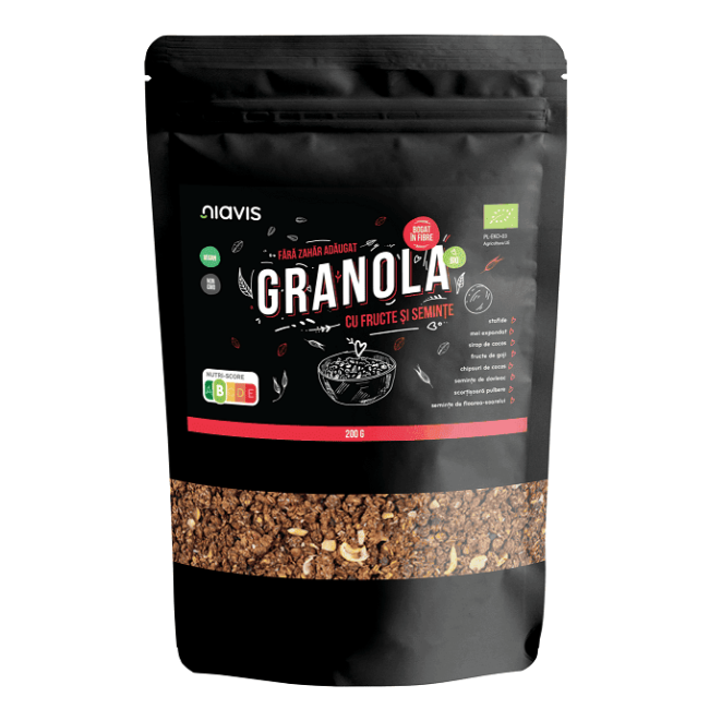 Niavis Granola cu Fructe si Seminte Ecologica/BIO 200g